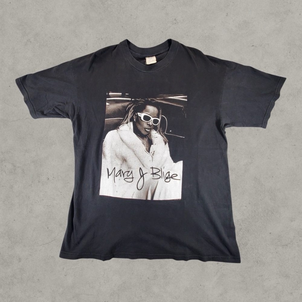 Vintage Mary J Blige Shirt Mens XL Black 90s 1997 Rap Tee Winterland Rare